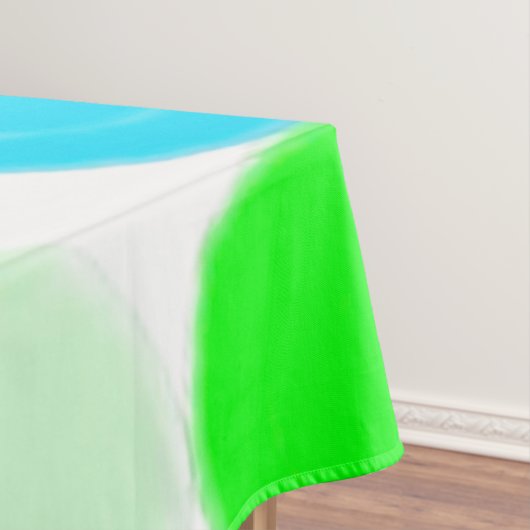 Blauwe en groene bubbels tafelkleed