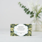 Blauwe en groene Camo verloting tickets of kaarten (Staand voorkant)