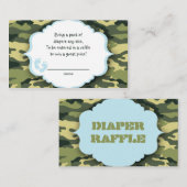 Blauwe en groene Camo verloting tickets of kaarten (Voorkant / Achterkant)