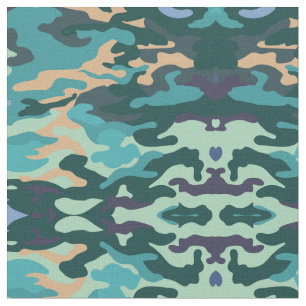 Blauwe en groene camouflage verbinding stof
