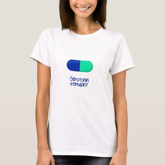 Blauwe en groene capsule t-shirt (Voorkant)