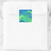 Blauwe en groene Chevron Envelope Stickers (Tas)