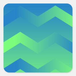 Blauwe en groene Chevron Envelope Stickers