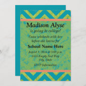 Blauwe en groene Chevron van de universiteit nodig Kaart (Voorkant / Achterkant)