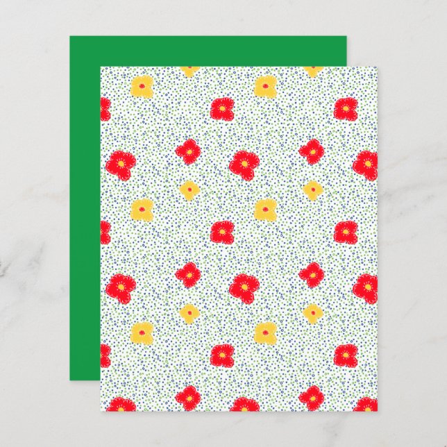 Blauwe en groene cirkels en Stippen (Voorkant / Achterkant)