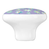 Blauwe en groene Daisy Ceramic Knob/Pull Keramische Knop (Zijkant)