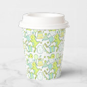 Blauwe en groene dinosaurus verjaardag papieren bekers (Rechts)