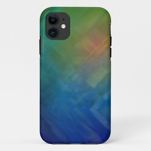 blauwe en groene doos voor textuur Case-Mate iPhone case (Achterkant)