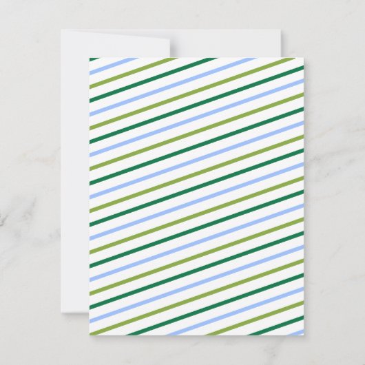 Blauwe en groene eenvoudige moderne Bedankt (Achterkant)