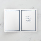 Blauwe en groene faux Marble Persoonlijke verjaard Kaart (Binnen)