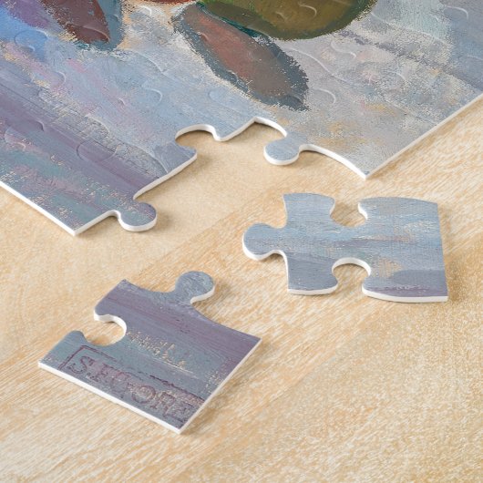 Blauwe en groene flessen en Sinaasappels | Spencer Legpuzzel (Zijkant)