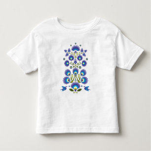 Blauwe en groene Folk Kinder Shirts