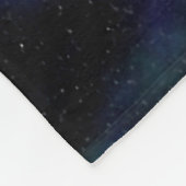 Blauwe en groene Galaxy Fleece Blanket (Hoek)