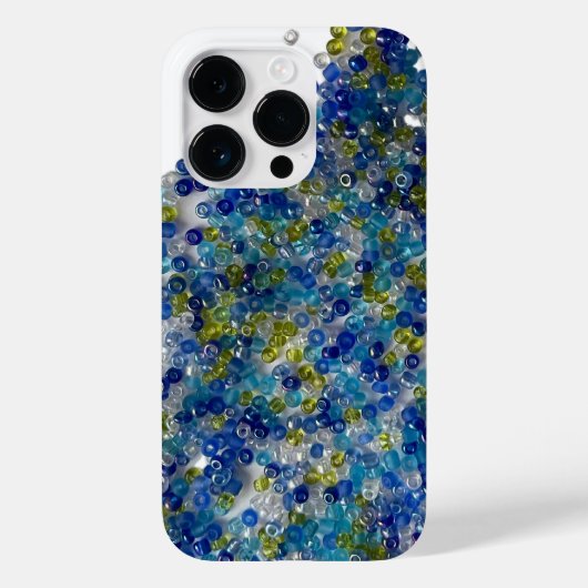 Blauwe en groene gemorste zaadkralen Case-Mate iPhone case (Achterkant)