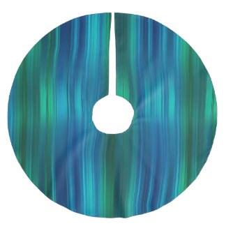 Blauwe en groene gestreepte boomrokken kerstboom rok