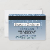 Blauwe en groene Glitter Drip VIP Credit Kaart Bir (Achterkant)