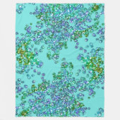 Blauwe en groene Glittery Confetti Fleece Deken (Voorkant)