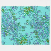 Blauwe en groene Glittery Confetti Fleece Deken (Voorkant (Horizontaal))
