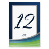 Blauwe en groene golf bar mitswa kaart (Achterkant)