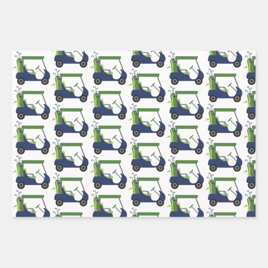 Blauwe en groene Golf-schotel Inpakpapier Vel (Voorkant 2)