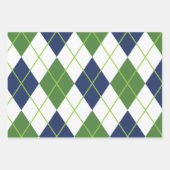 Blauwe en groene Golf-schotel Inpakpapier Vel (Voorkant)