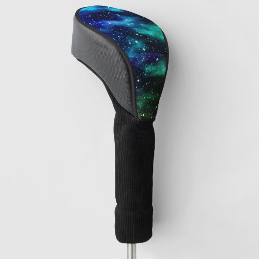 Blauwe en groene hemelvaars golfheadcover (Schuin)