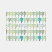 Blauwe en groene Hippo Blanket Fleece Deken (Voorkant (Horizontaal))