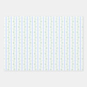 Blauwe en groene Holly Trellis met herten Inpakpapier Vel (Voorkant 2)