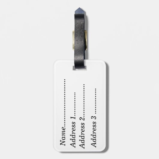 Blauwe en groene Hummingbird en rode Hibiscus Bagagelabel (Achterkant verticaal)