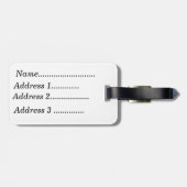 Blauwe en groene Hummingbird en rode Hibiscus Bagagelabel (Achterkant horizontaal)