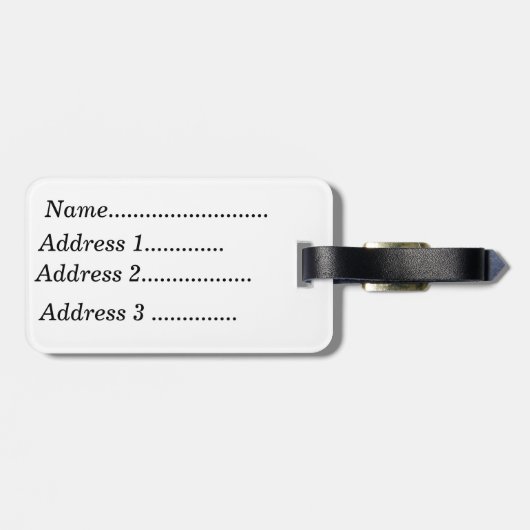 Blauwe en groene Hummingbird en rode Hibiscus Bagagelabel (Achterkant horizontaal)