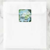 Blauwe en Groene Hydrangea Bloemen Stickers / Zeeh (Tas)