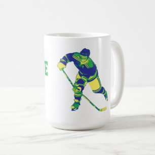 Blauwe en groene IJskoppelspeler, persoonlijke mic Koffiemok