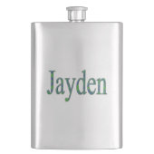 Blauwe en groene Jayden naam, heupkolf Flacon (Voorkant)
