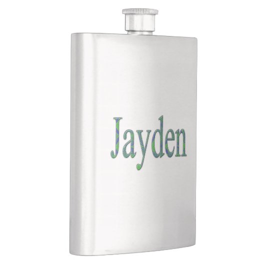 Blauwe en groene Jayden naam, heupkolf Flacon (Rechts)