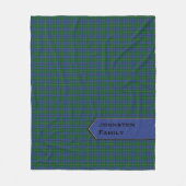 Blauwe en groene Johnston Pset Fleece Blanket (Voorkant)