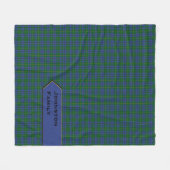 Blauwe en groene Johnston Pset Fleece Blanket (Voorkant (Horizontaal))