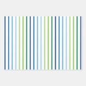 Blauwe en groene jongens Birthday Inpakpapier Vel (Voorkant 3)