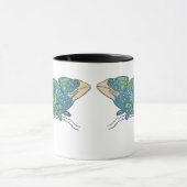 Blauwe en groene kameleon mok (Midden)