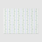 Blauwe en groene kerst Holly Stripe Tissuepapier (Voorkant)