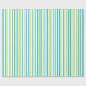 Blauwe en groene kleuren eenvoudige Stripes Patroo Cadeaupapier (Vlak)