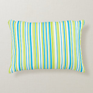Blauwe en groene kleuren eenvoudige Stripes Patroo Decoratief Kussen
