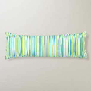 Blauwe en groene kleuren eenvoudige Stripes Patroo Lichaamskussen