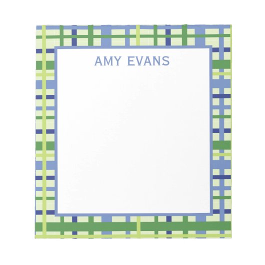 Blauwe en groene laptop notitieblok (Voorkant)