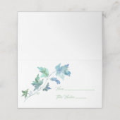 Blauwe en groene lederen Stamkaart Plaatskaart Plaatskaartje (Buitenkant ongevouwen)