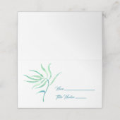 Blauwe en groene lederen Stamkaart Plaatskaart Plaatskaartje (Buitenkant ongevouwen)