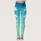 Blauwe en groene Leggings (Voorkant)