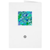 Blauwe en groene marmer Art Birthday Foto (Achterkant)