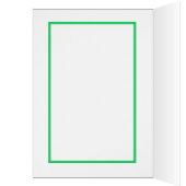 Blauwe en groene marmer Art Birthday Foto (Binnen (Links))