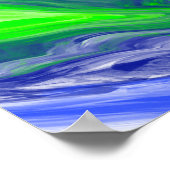 Blauwe en groene marmertruien poster (Hoek)